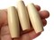 2 Inch Long Light Natural Brown Wood Tube Beads - Vintage Macrame Beads